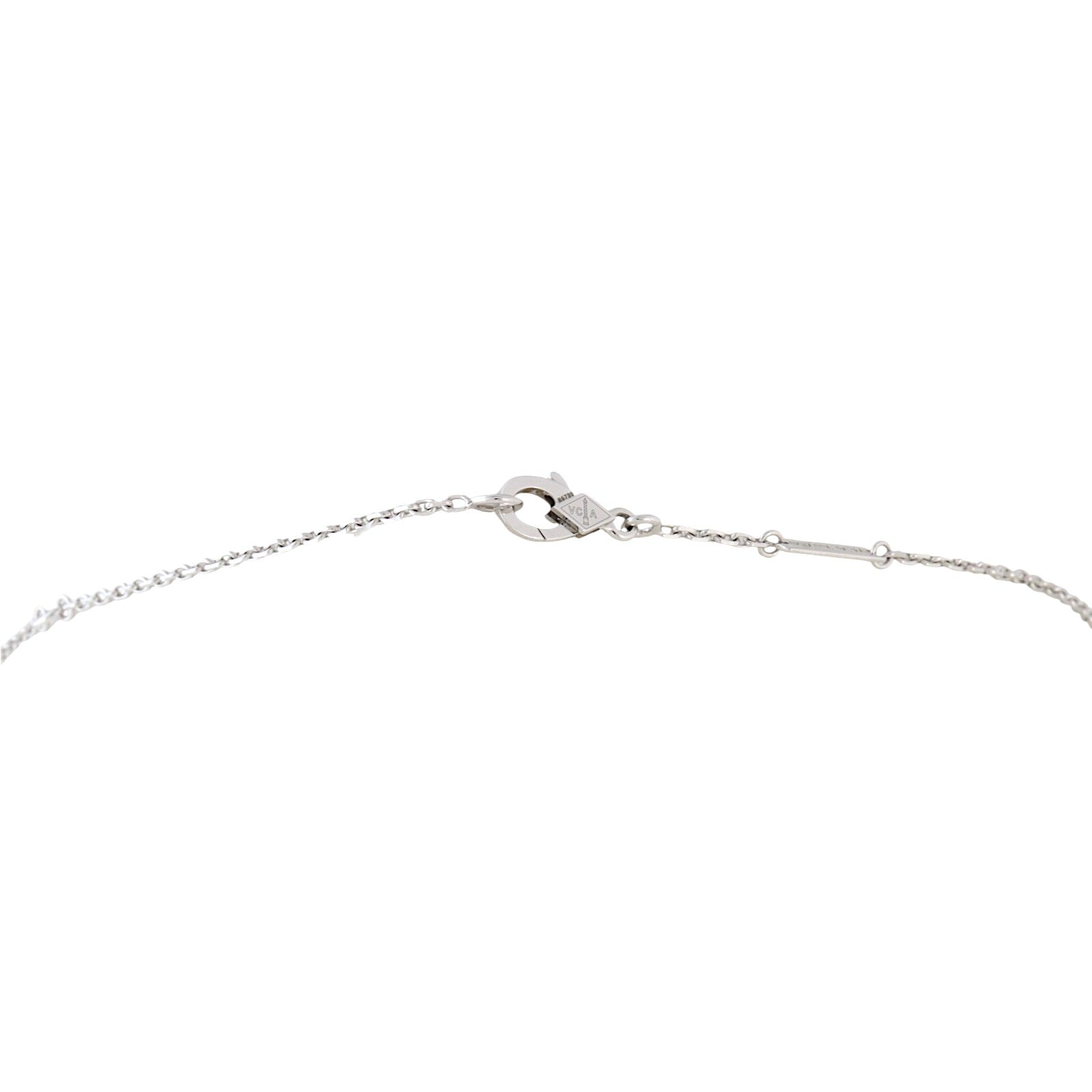Van Cleef & Arpels Vintage Alhambra Guilloche Diamond 18k White and Rose Gold Necklace Limited Edition Holiday 2024_IMG_6020.jpg