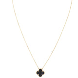 Van Cleef & Arpels Vintage Alhambra Onyx 18k Yellow Gold Pendant Necklace_IMG_2705.jpg