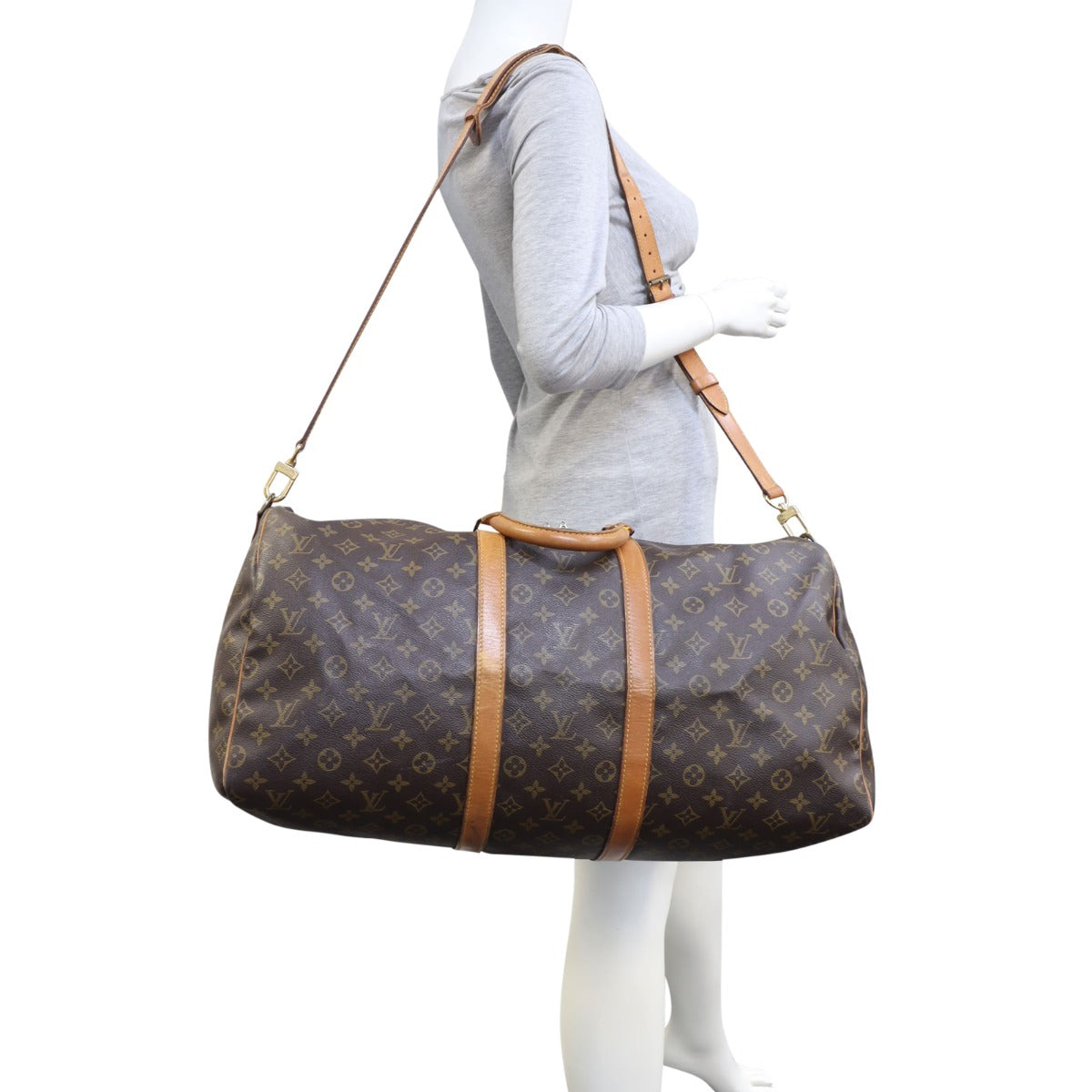 Louis Vuitton Keepall 55 Bandouliere Monogram Whole interior
