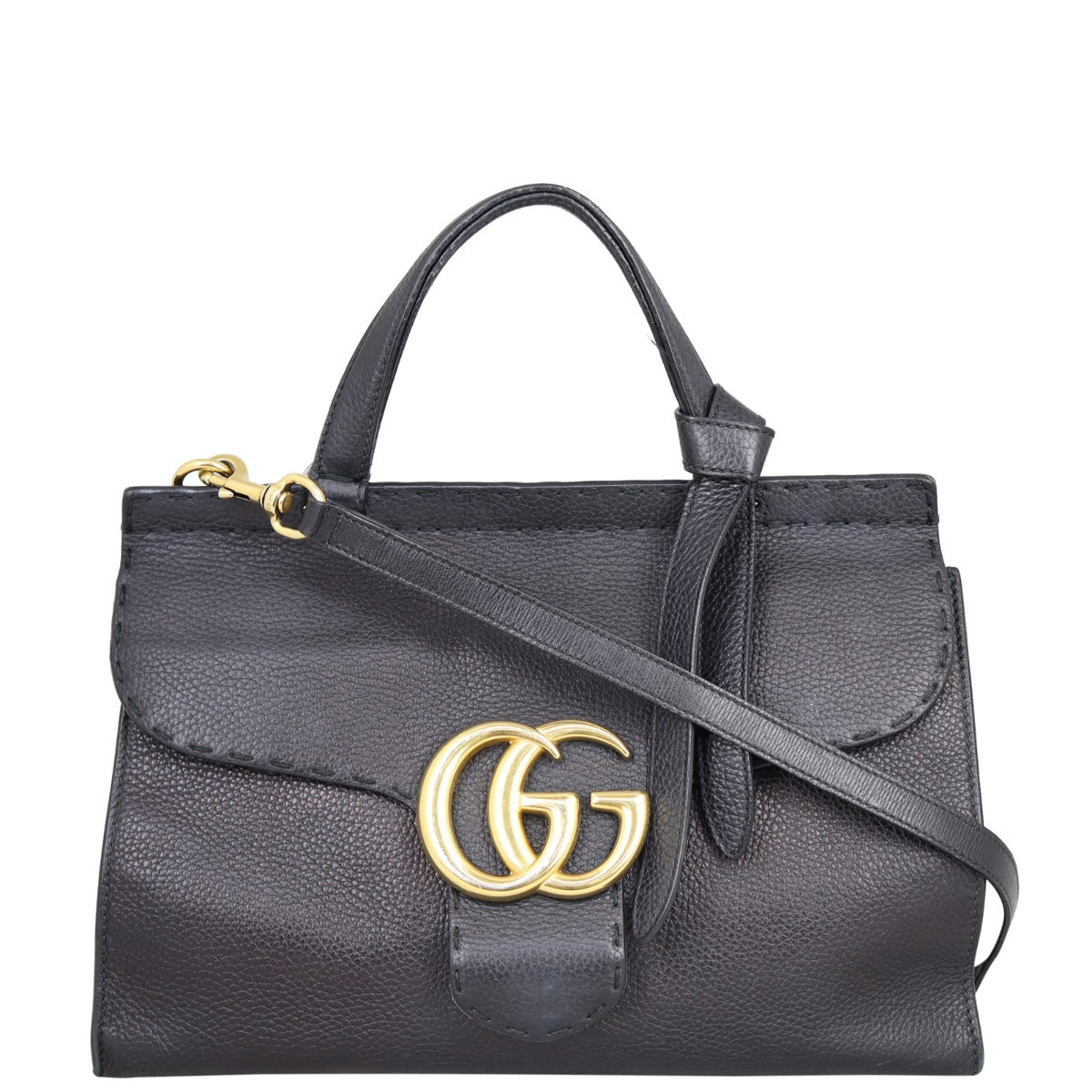 Gucci GG Marmont Top Handle Bag Small Front
