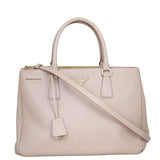 Prada Saffiano Lux Galleria Double Zip Tote Medium Front
