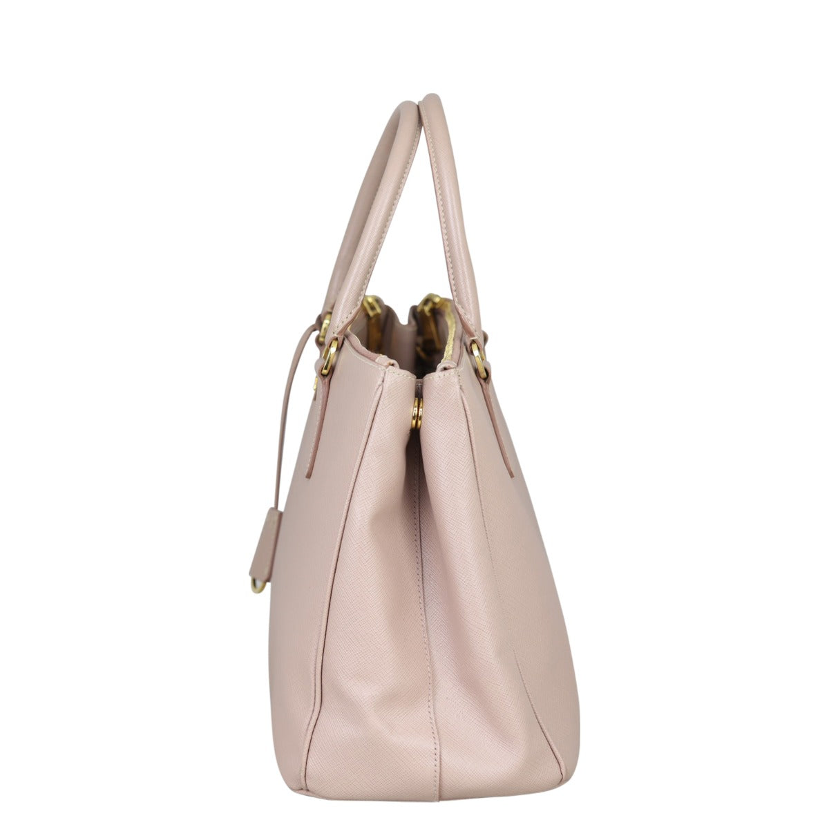 Prada Saffiano Lux Galleria Double Zip Tote Medium Side
