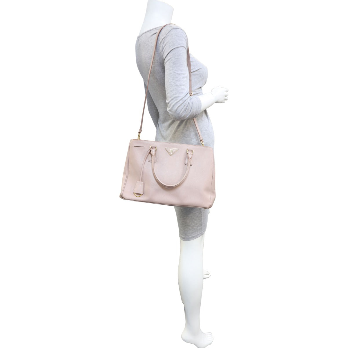 Prada Saffiano Lux Galleria Double Zip Tote Medium Mannequin

