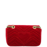 Gucci GG Marmont Velvet Mini Shoulder Bag Back