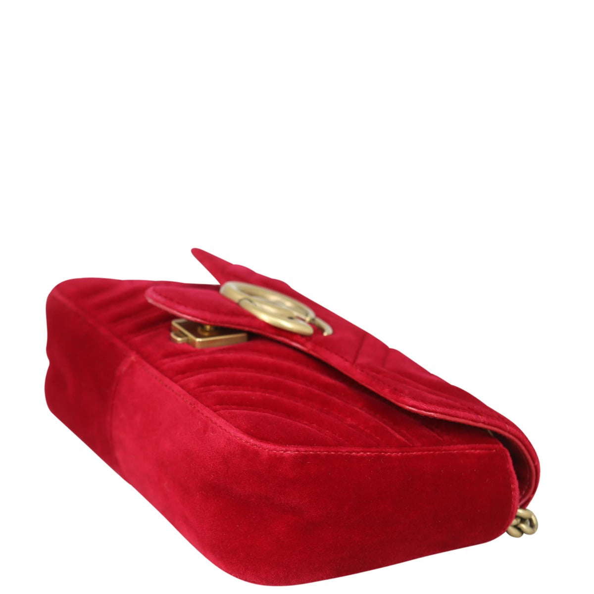Gucci GG Marmont Velvet Mini Shoulder Bag Corner distance