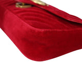 Gucci GG Marmont Velvet Mini Shoulder Bag Corner close up