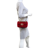 Gucci GG Marmont Velvet Mini Shoulder Bag Mannequin