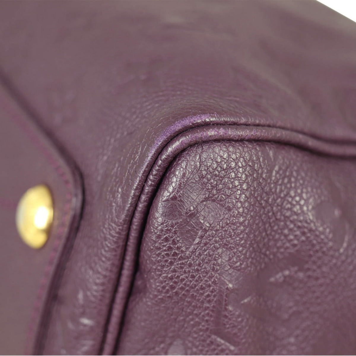 Louis Vuitton Speedy 25 Bandouliere Monogram Empreinte Corner Closeup