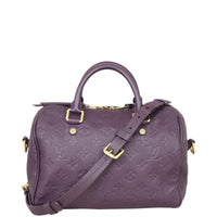 Louis Vuitton Speedy 25 Bandouliere Monogram Empreinte Front with Strap