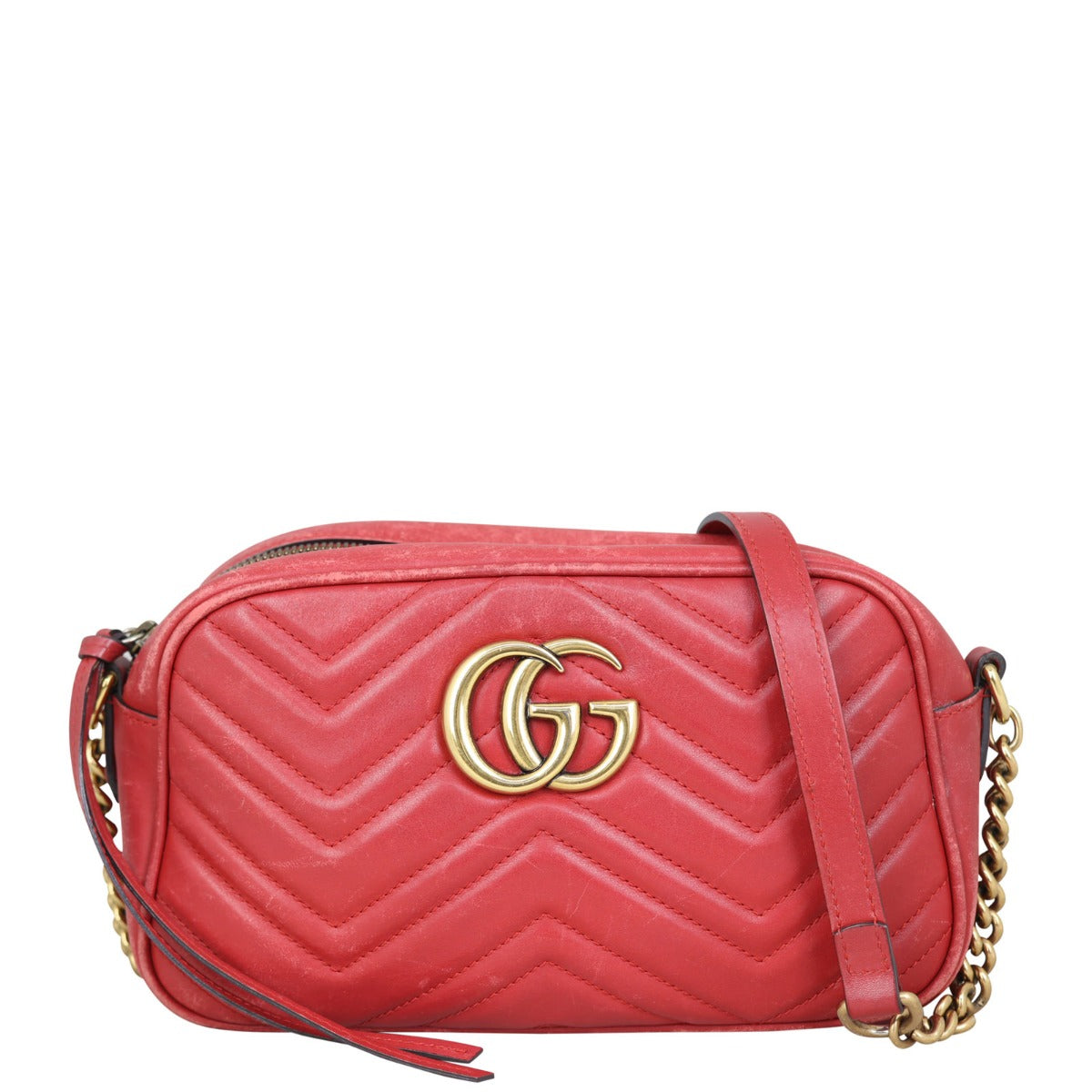 Gucci GG Marmont Small Camera Bag Front with Strap