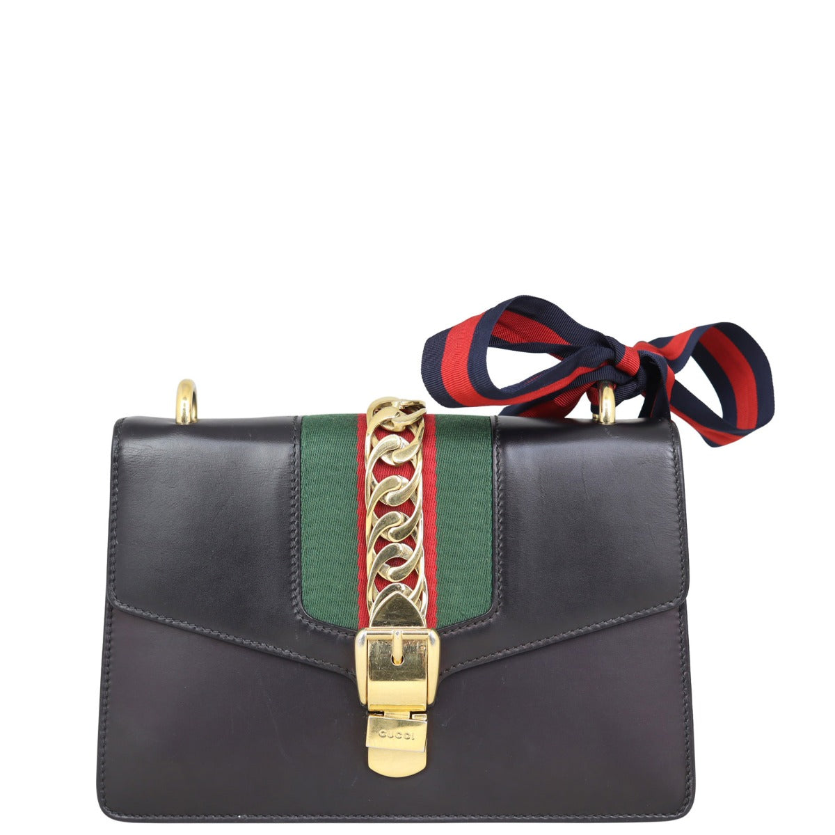 Gucci Sylvie Small Shoulder Bag Front with Strap