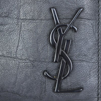 Saint Laurent Monogram Continental Wallet Crocodile Embossed Hardware
