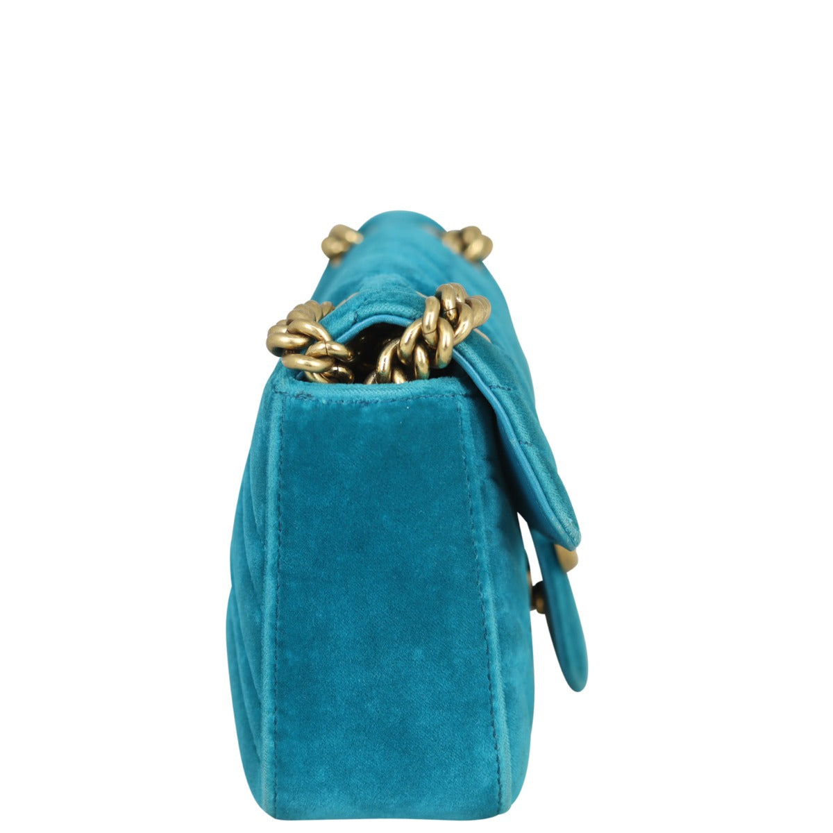 Gucci GG Marmont Velvet Mini Shoulder Bag Side
