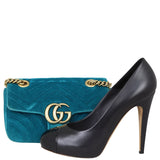 Gucci GG Marmont Velvet Mini Shoulder Bag Shoe
