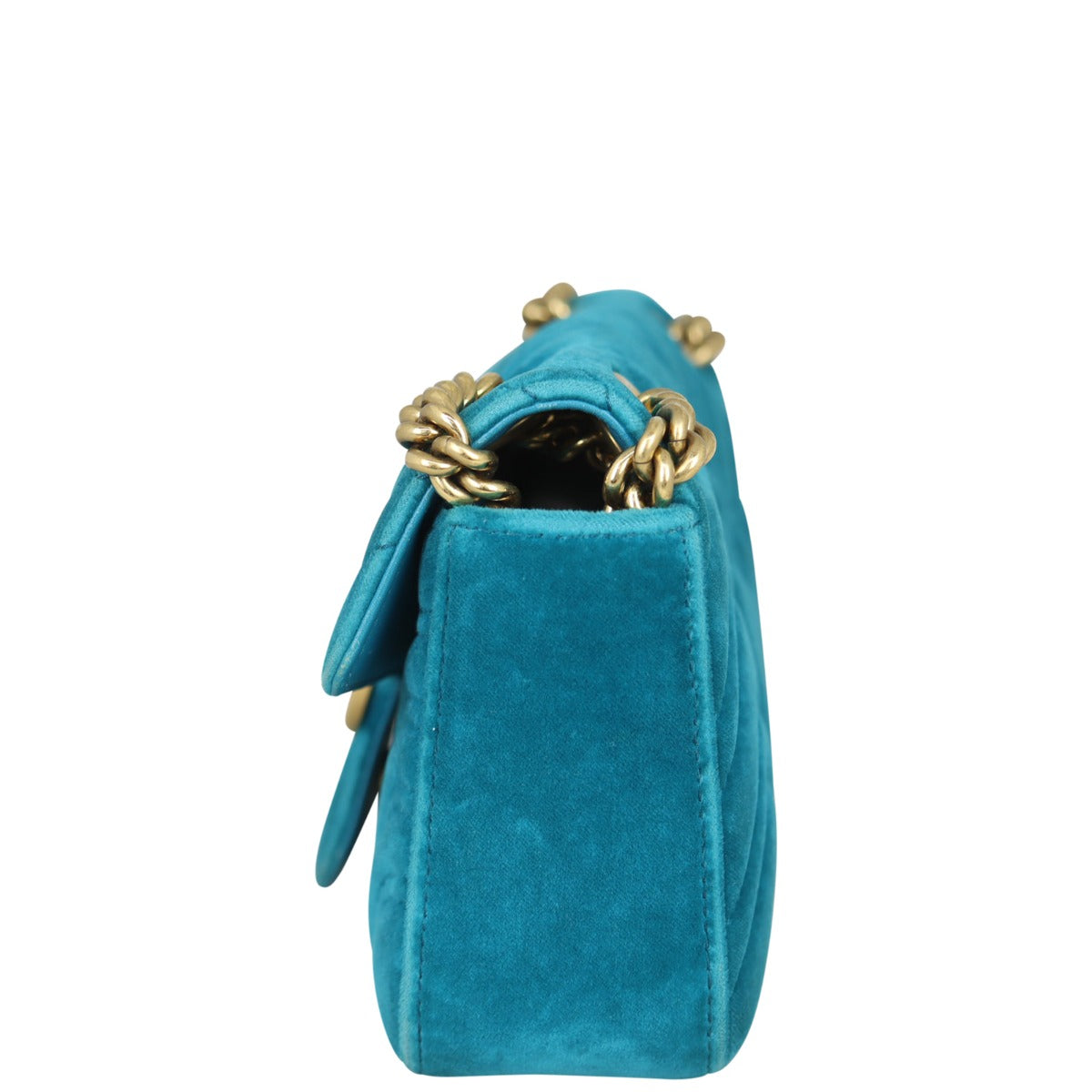 Gucci GG Marmont Velvet Mini Shoulder Bag Side
