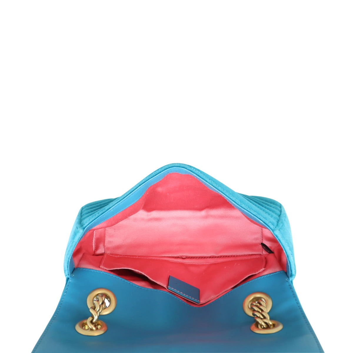 Gucci GG Marmont Velvet Mini Shoulder Bag Whole interior
