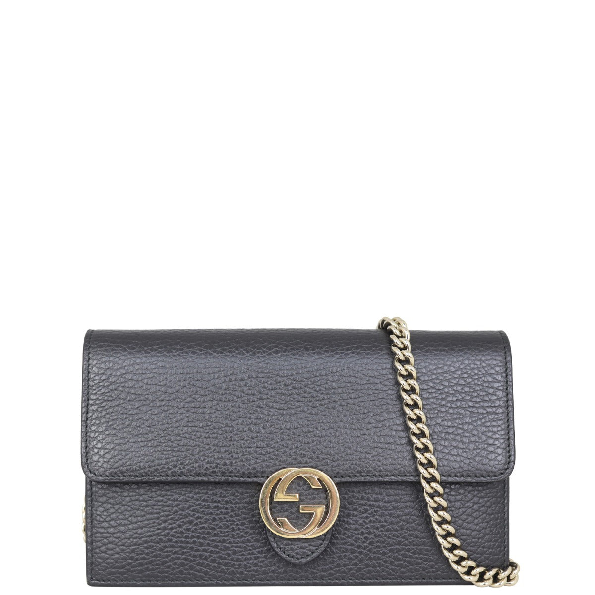 Gucci Interlocking G Chain Wallet Front
