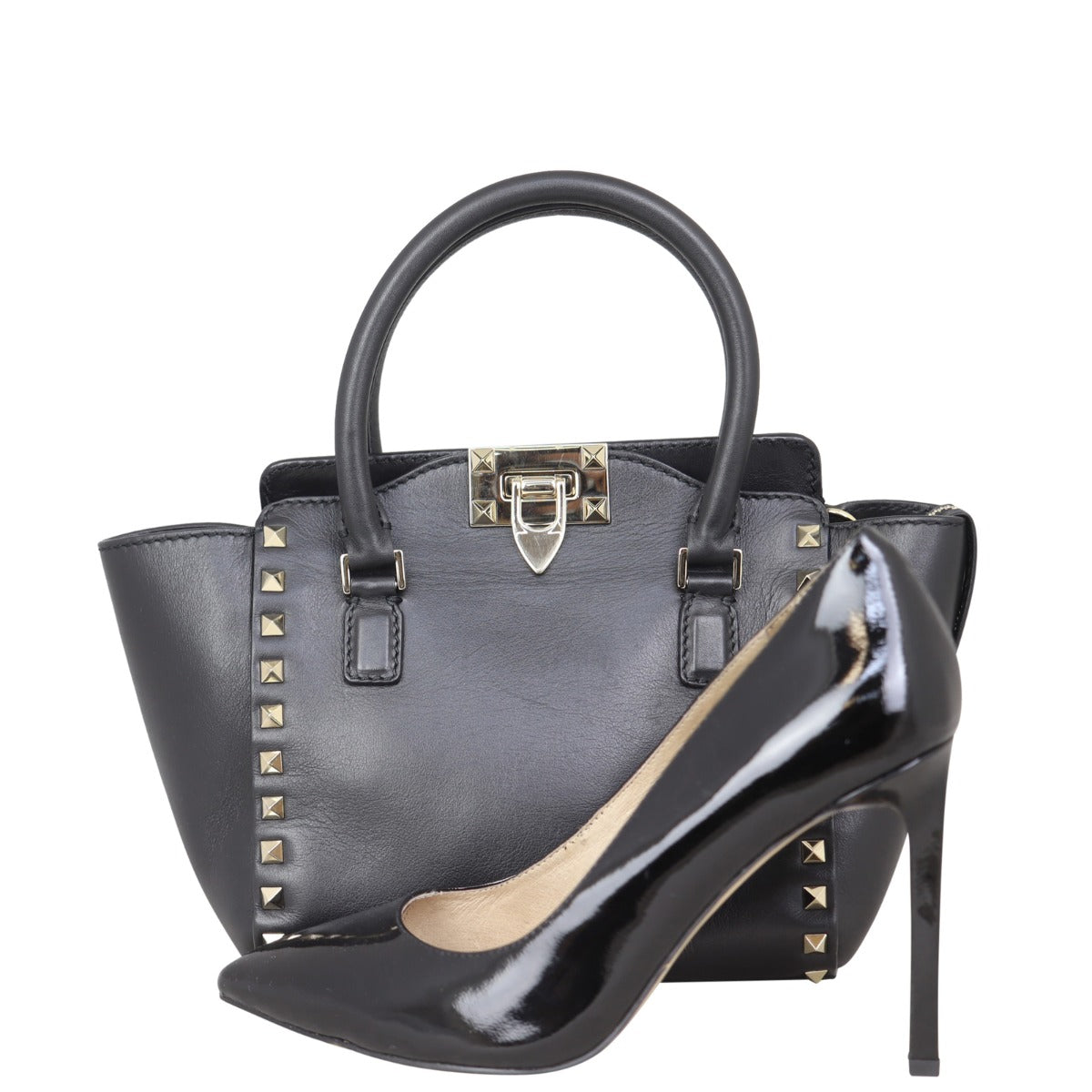 Valentino Rockstud Pagoda Tote Mini Shoe
