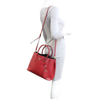 Prada Saffiano Cuir Double Bag Medium Mannequin