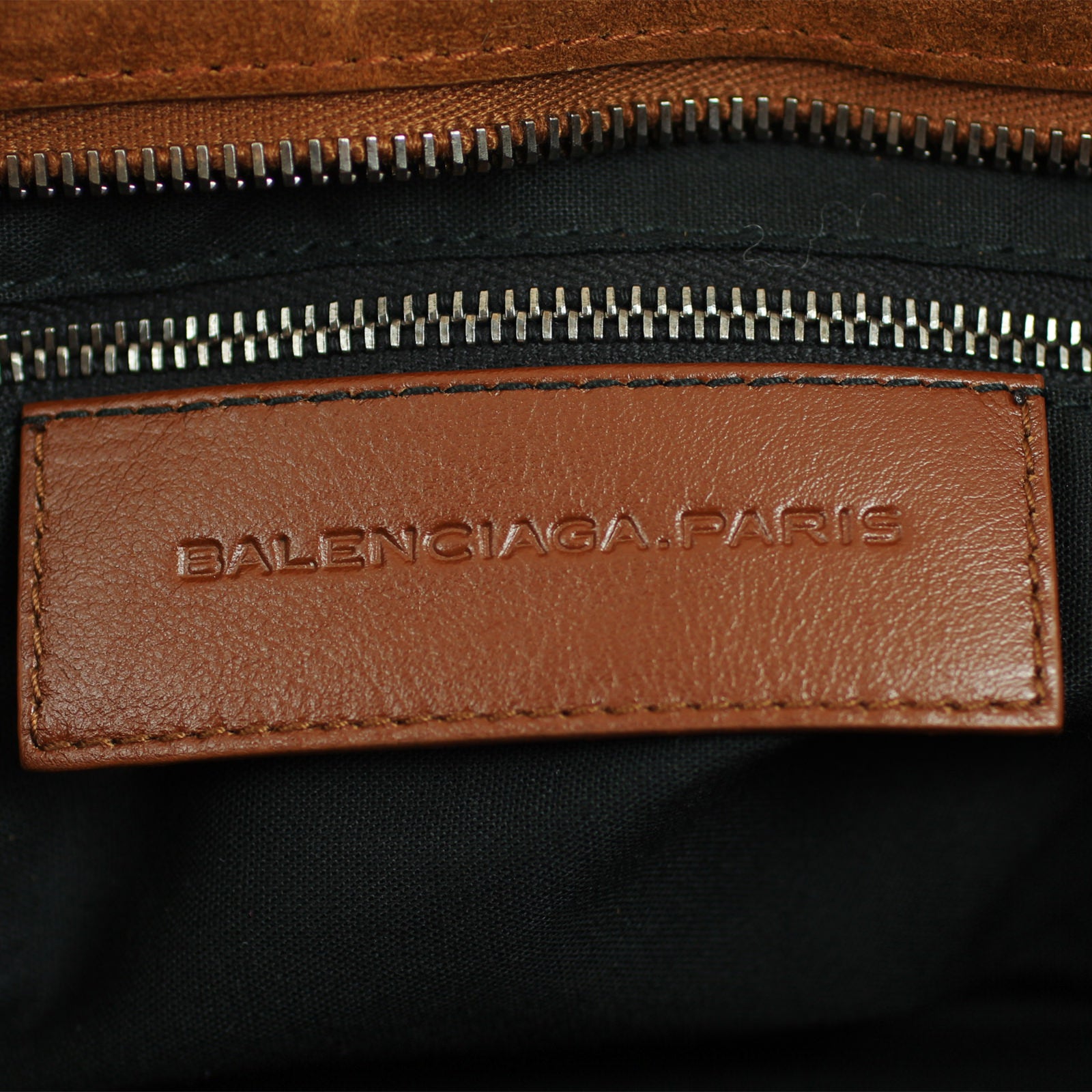 Balenciaga City Chocolate Suede Stamp