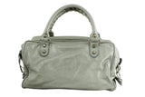 Balenciaga Metallic Leather Box Bag Silver Back