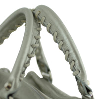 Balenciaga Metallic Leather Box Bag Silver Straps