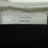 Balenciaga Metallic Leather Box Bag Silver Serial Tag