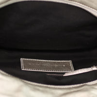 Balenciaga Metallic Leather Box Bag Silver Inside