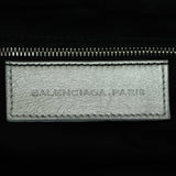Balenciaga Metallic Leather Box Bag Silver Stamp