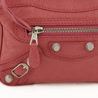 Balenciaga Agneau Giant 12 Silver Chain Shoulder Bag Front Close