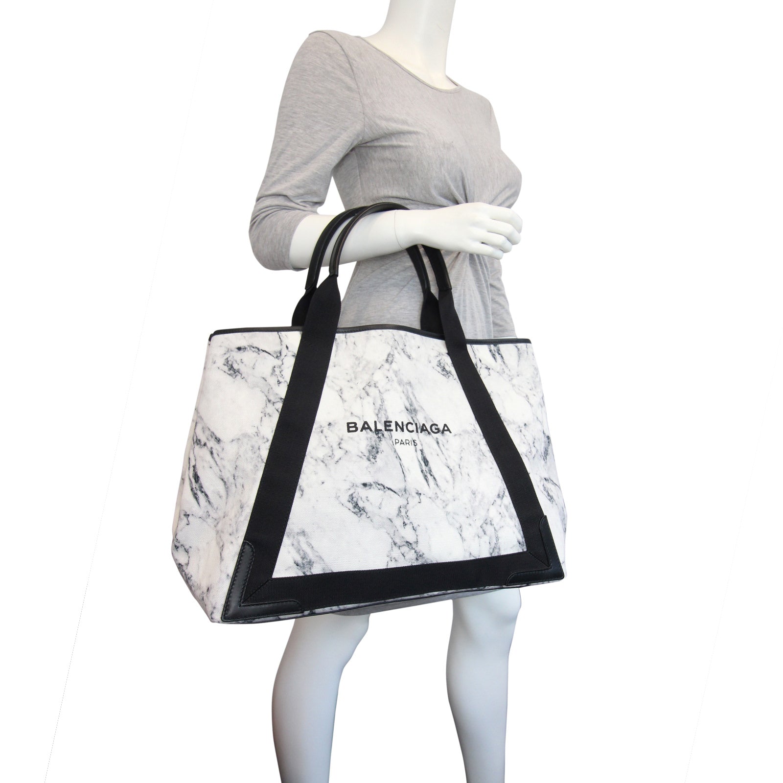 Balenciaga Marble Print Tote Mannequin
