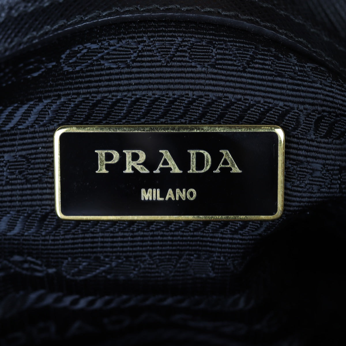Prada Saffiano Lux Promenade Mini Interior Stamp