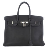 Hermes Birkin 35 Bag black front