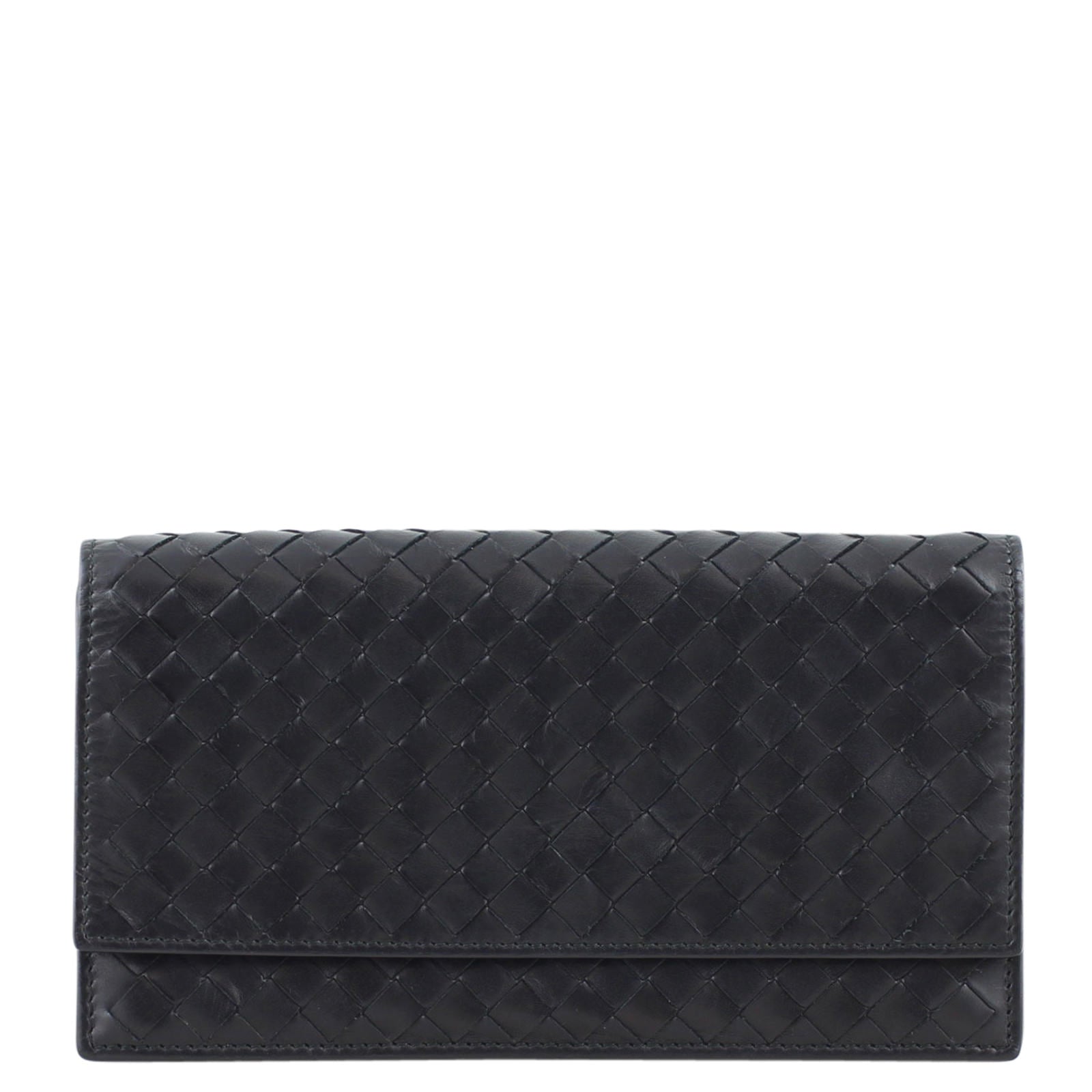 Bottega Veneta Intrecciato Roma Wallet front
