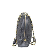 Chanel Vintage Quilted Lambskin Zip Tote Side
