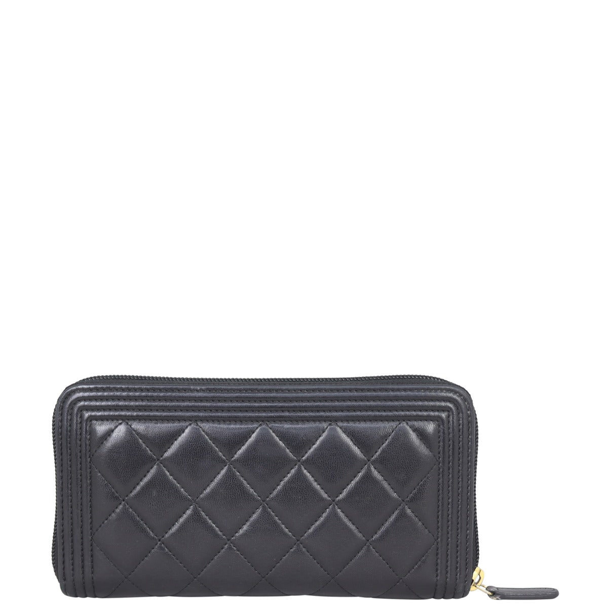 Chanel Boy Long Zipped Wallet Back
