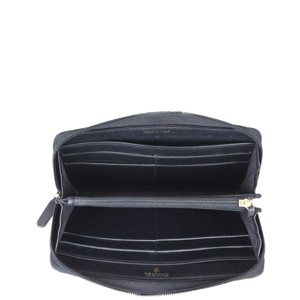 Chanel Boy Long Zipped Wallet Whole interior
