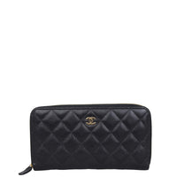 Chanel Classic Long Zipped Wallet Front
