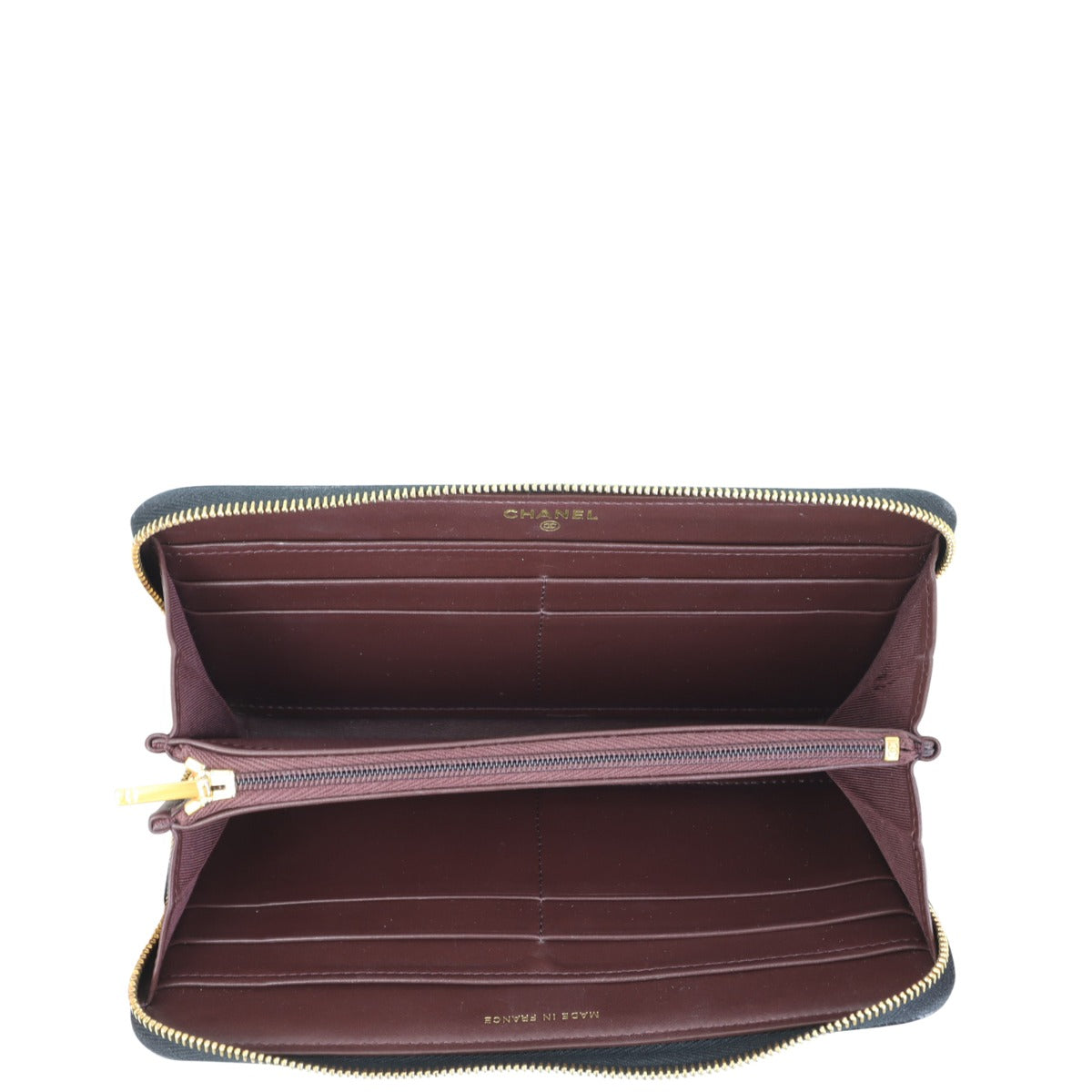 Chanel Classic Long Zipped Wallet Whole interior
