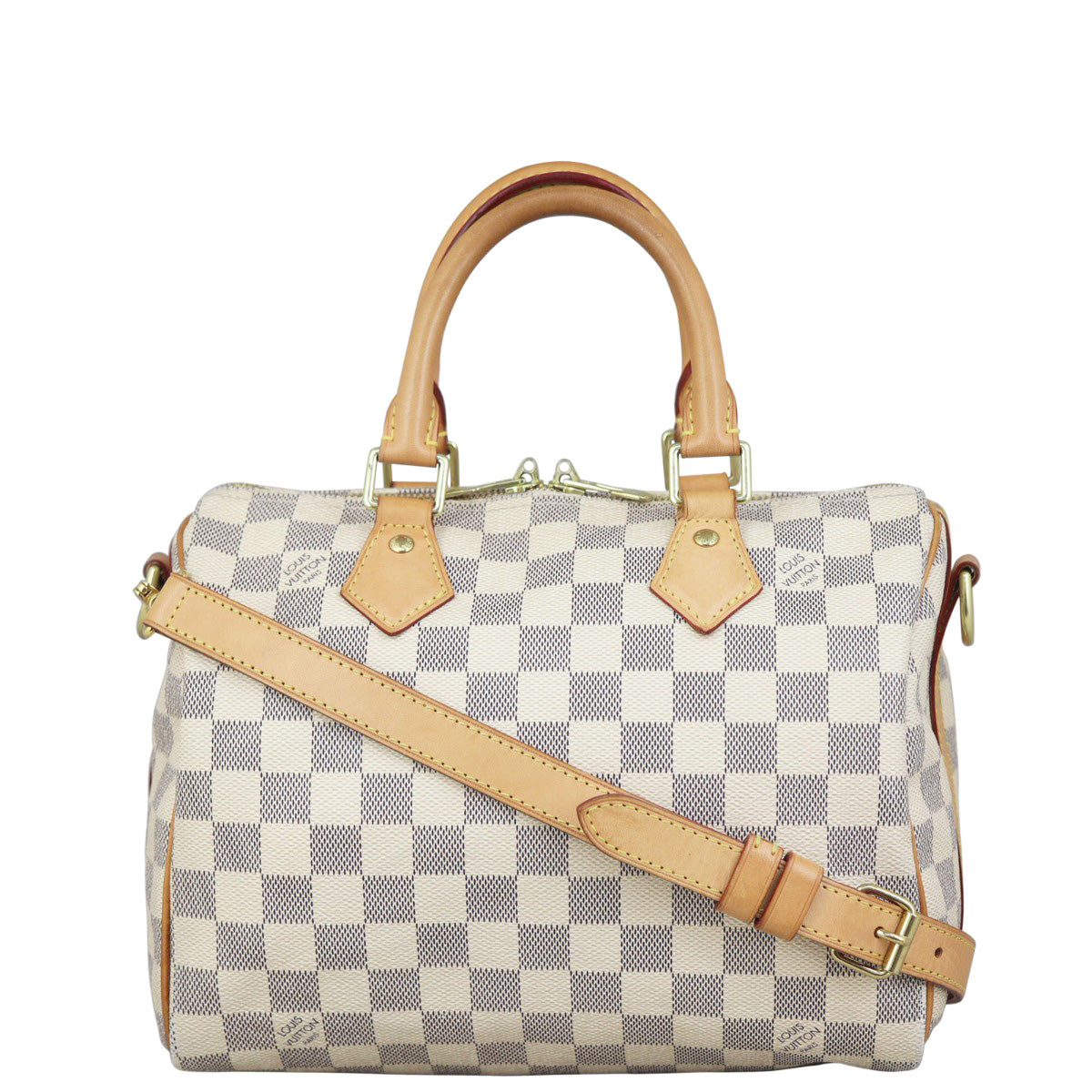 Louis Vuitton Speedy 25 Bandouliere Damier Azur Front
