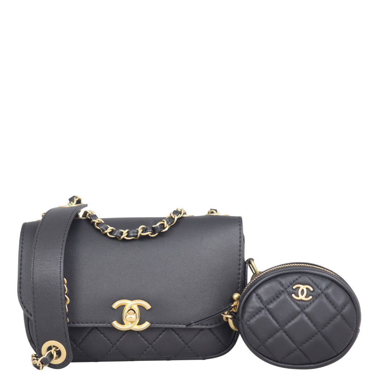 Chanel Flap Bag with Coin Purse Front