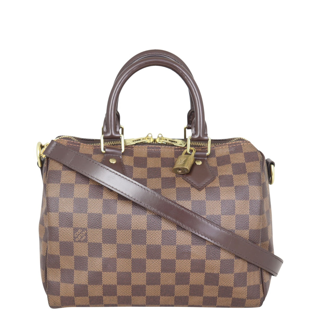 Louis Vuitton Speedy 25 Bandouliere Damier Ebene Front
