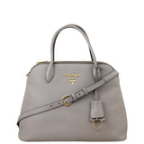 Prada Vitello Daino Double Zip Tote Front
