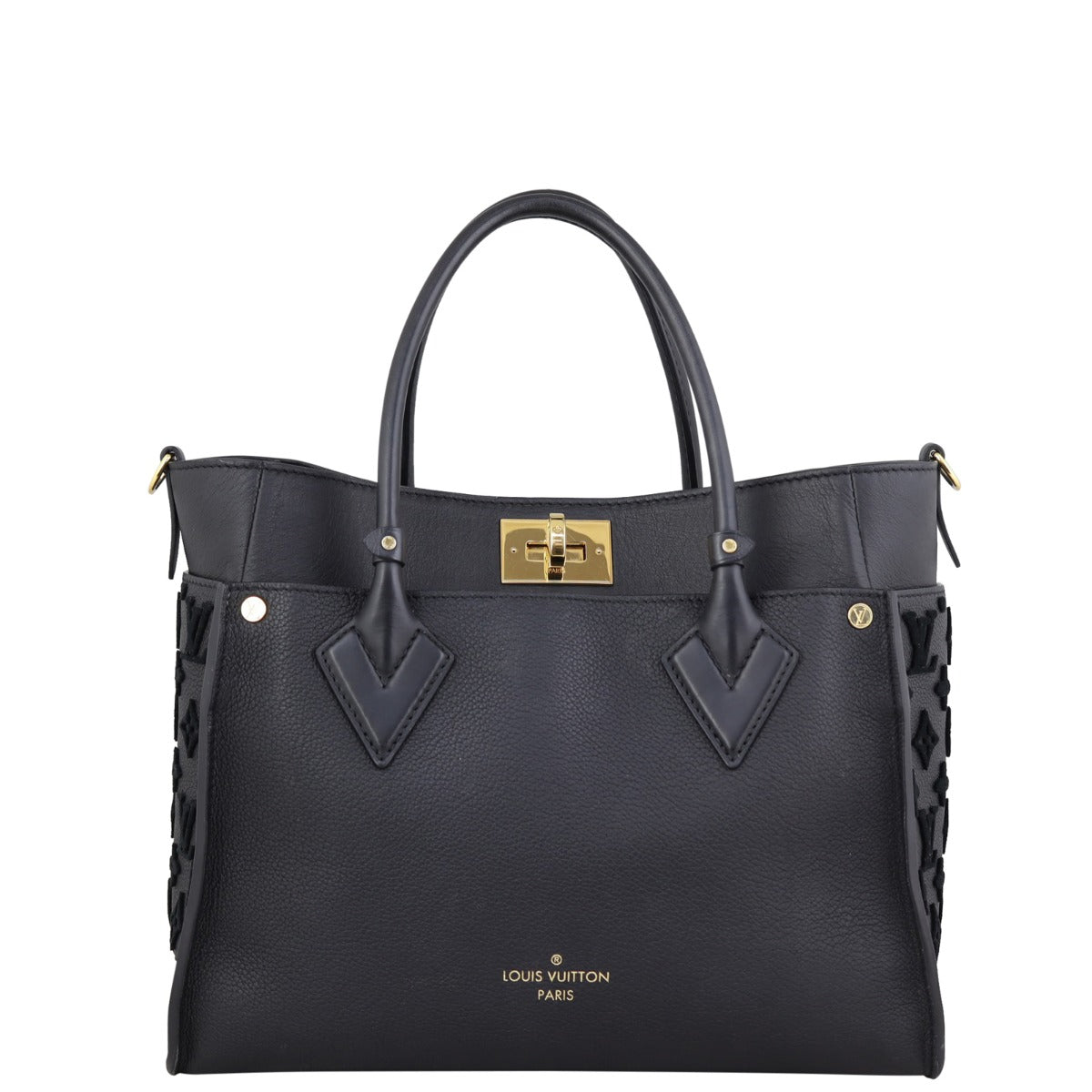 Louis Vuitton On My Side MM Monogram Tufting Tote Front
