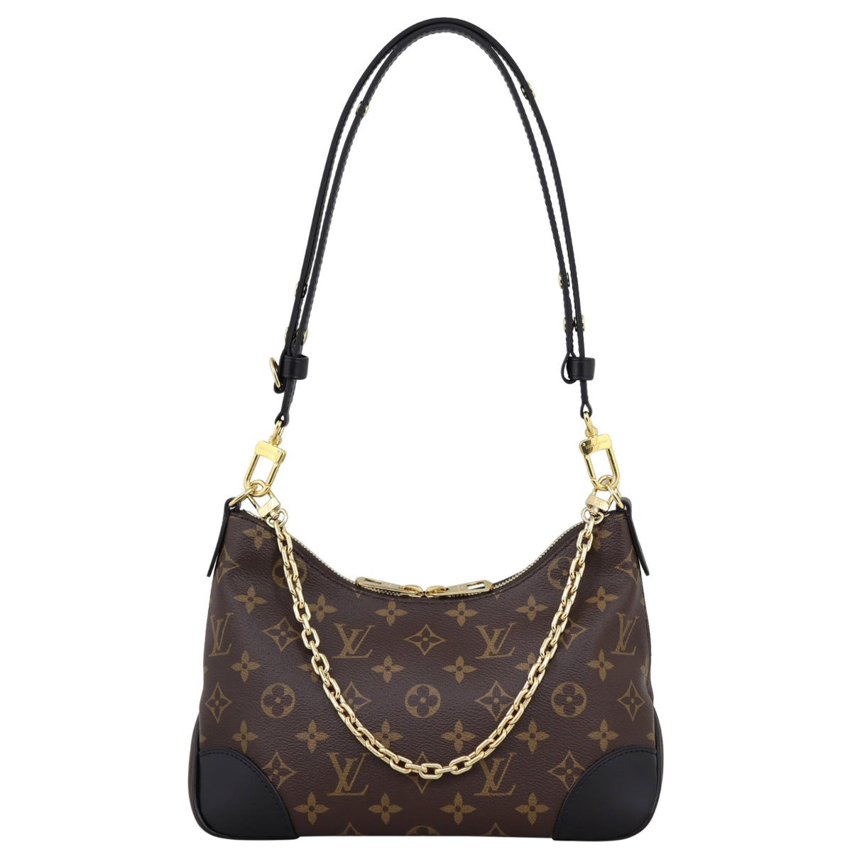 Louis Vuitton Boulogne Monogram Noir Front showing strap
