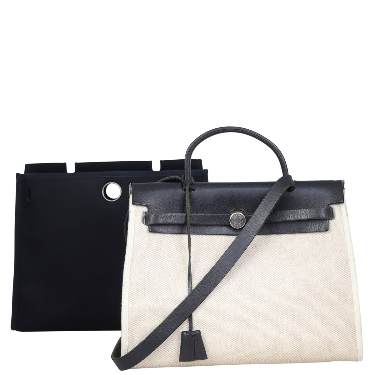 Hermes Herbag Toile PM Front with strap