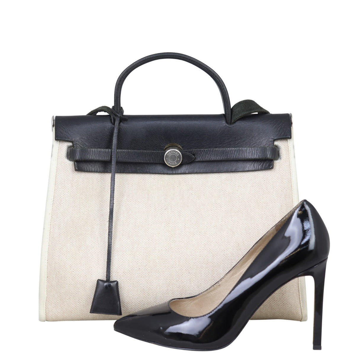 Hermes Herbag Toile PM Shoe