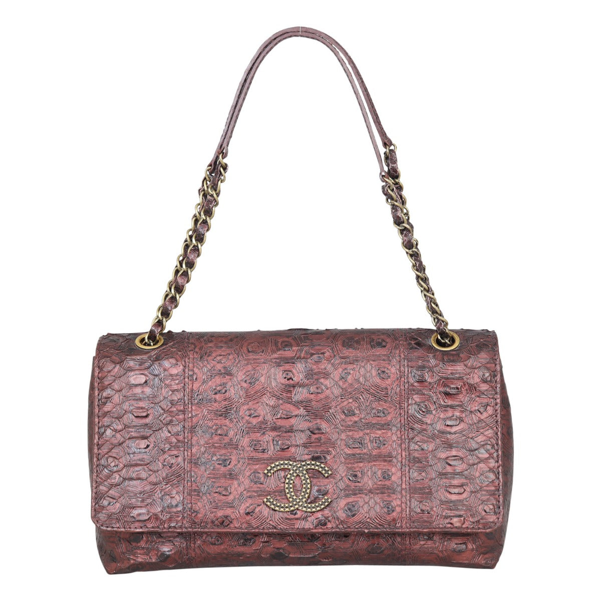 Chanel Python CC Flap Bag Front