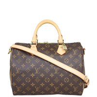 Louis Vuitton Speedy 30 Bandouliere Monogram Front with Strap