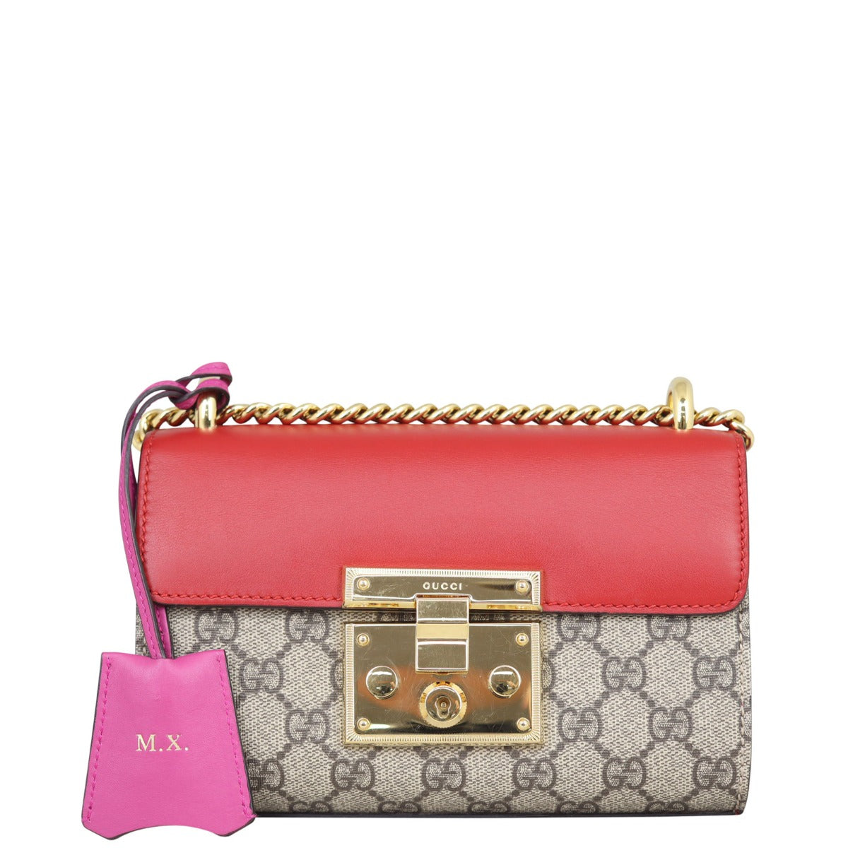 Gucci GG Supreme Padlock Small Shoulder Bag  Front